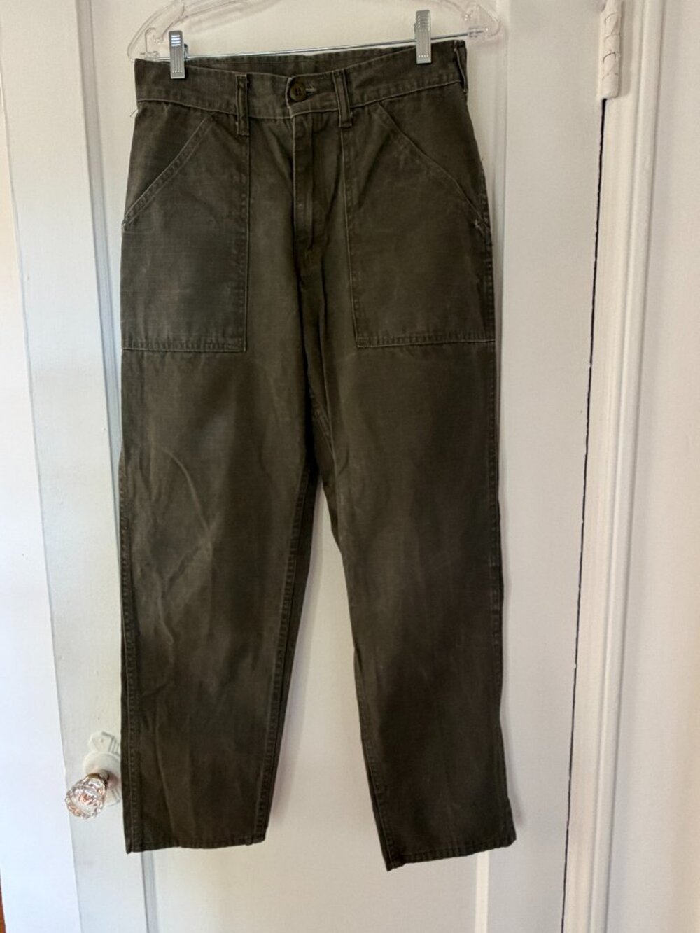 Vintage Stan Ray Work Pants- Green/ Grey- 30 waist